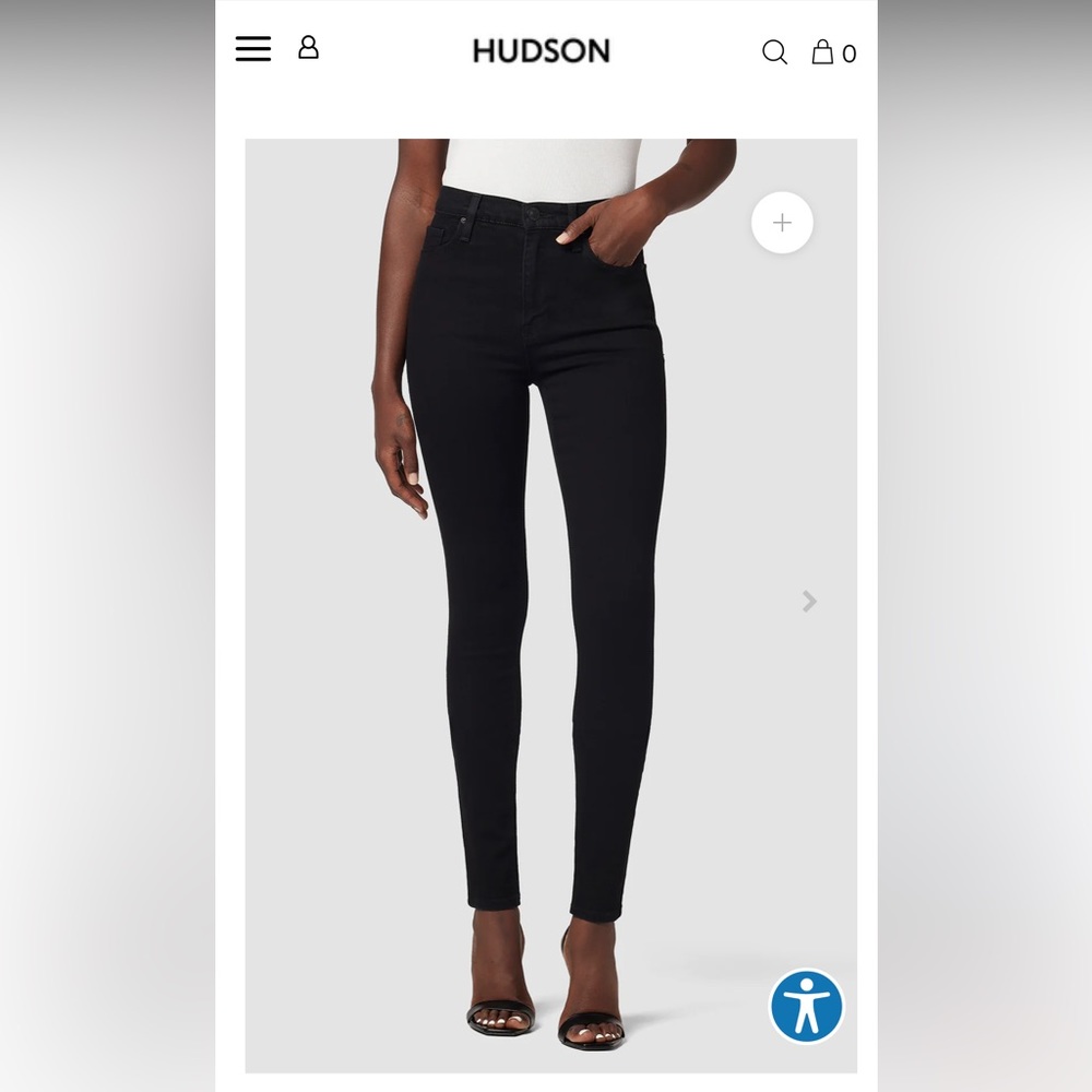 Hudson Barbara high waist black jeans (size 29)